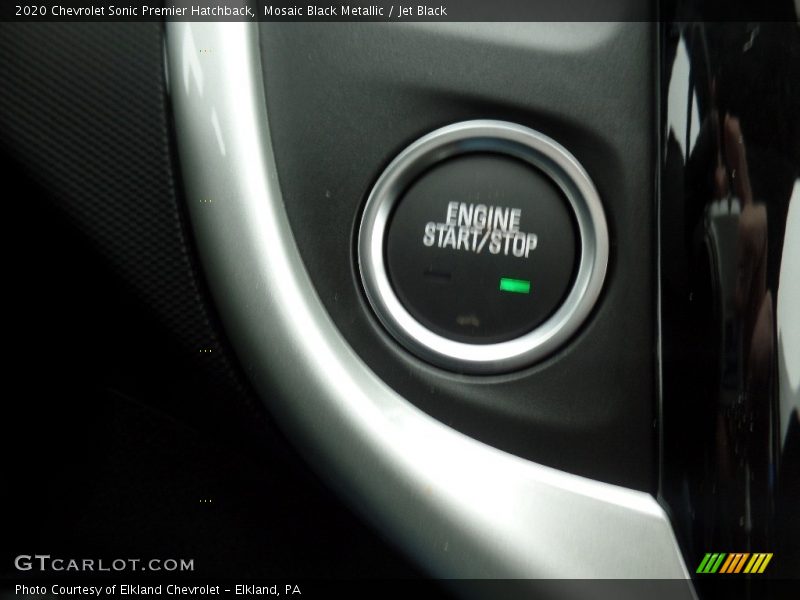 Mosaic Black Metallic / Jet Black 2020 Chevrolet Sonic Premier Hatchback