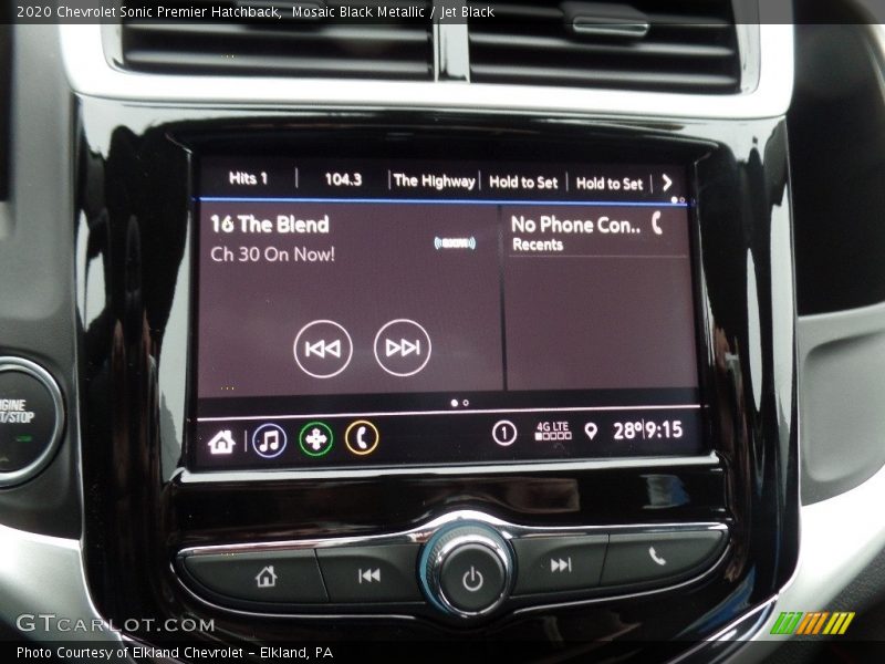 Mosaic Black Metallic / Jet Black 2020 Chevrolet Sonic Premier Hatchback