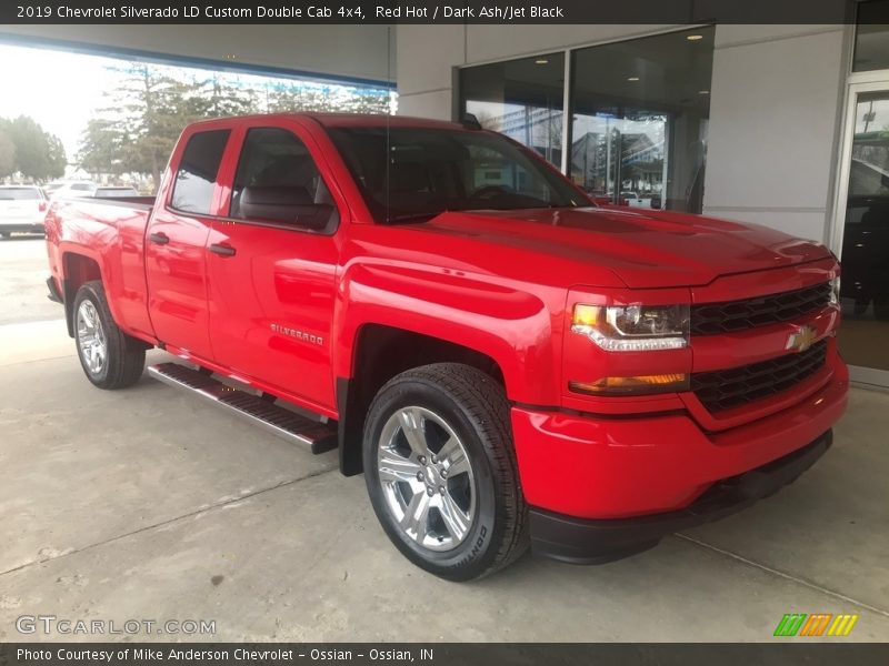 Red Hot / Dark Ash/Jet Black 2019 Chevrolet Silverado LD Custom Double Cab 4x4
