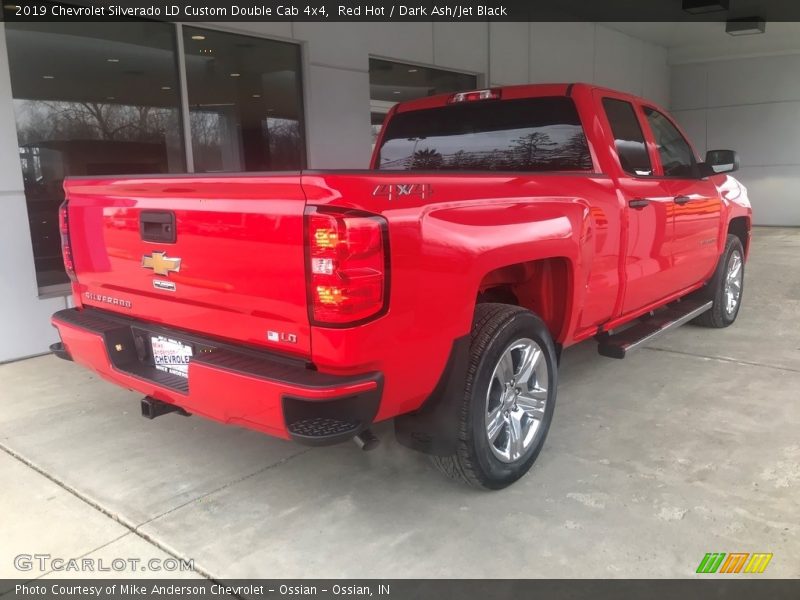 Red Hot / Dark Ash/Jet Black 2019 Chevrolet Silverado LD Custom Double Cab 4x4