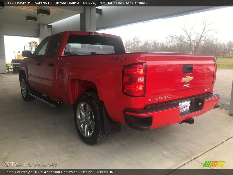 Red Hot / Dark Ash/Jet Black 2019 Chevrolet Silverado LD Custom Double Cab 4x4