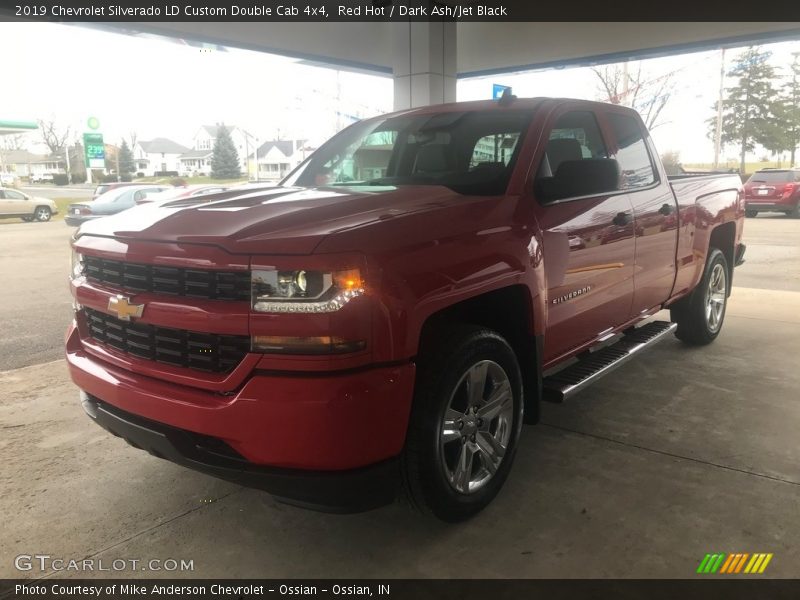 Red Hot / Dark Ash/Jet Black 2019 Chevrolet Silverado LD Custom Double Cab 4x4