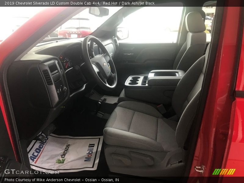 Red Hot / Dark Ash/Jet Black 2019 Chevrolet Silverado LD Custom Double Cab 4x4