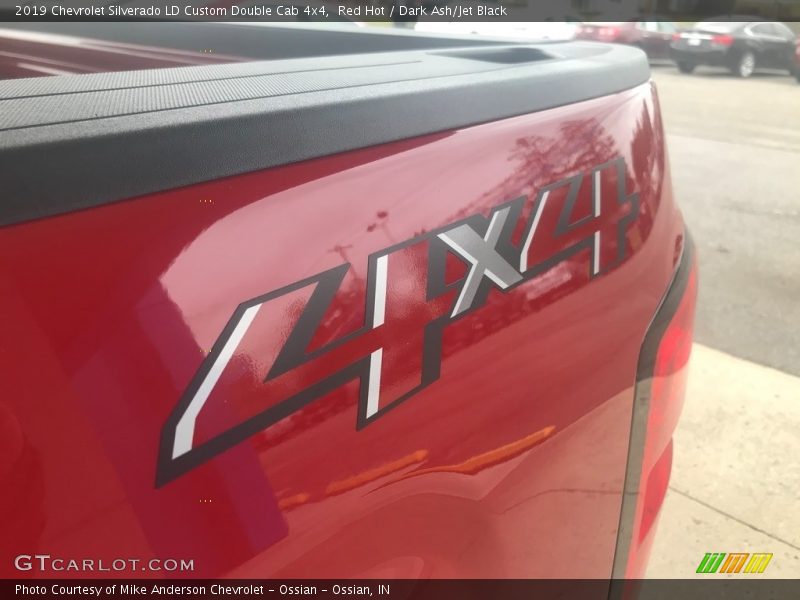 Red Hot / Dark Ash/Jet Black 2019 Chevrolet Silverado LD Custom Double Cab 4x4