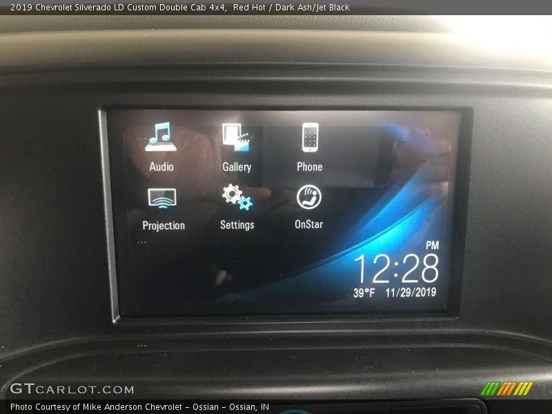 Red Hot / Dark Ash/Jet Black 2019 Chevrolet Silverado LD Custom Double Cab 4x4