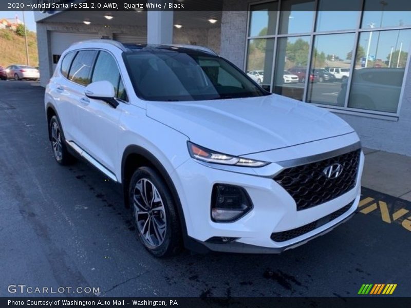 Quartz White / Black 2020 Hyundai Santa Fe SEL 2.0 AWD
