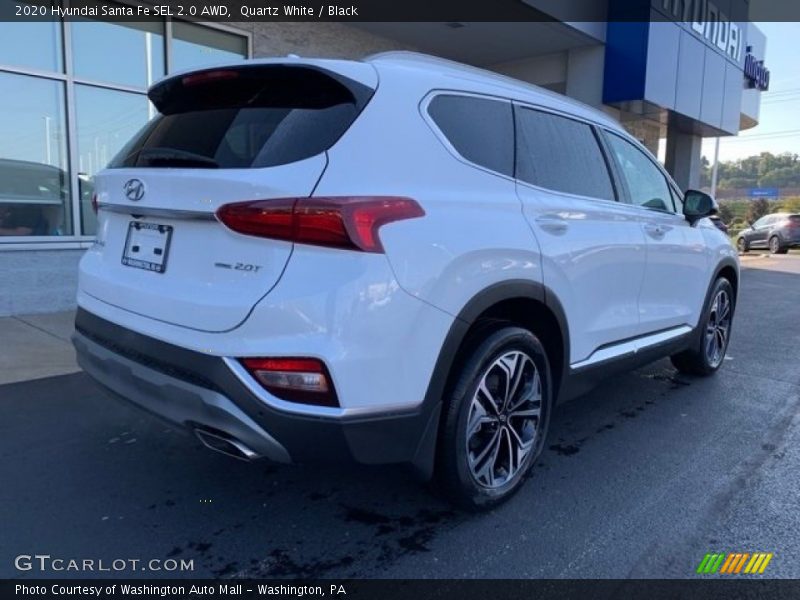 Quartz White / Black 2020 Hyundai Santa Fe SEL 2.0 AWD