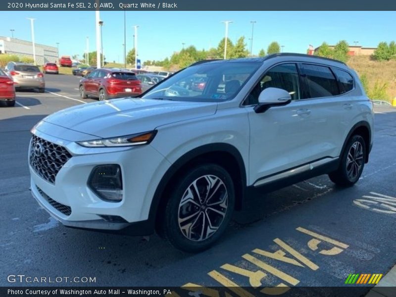 Quartz White / Black 2020 Hyundai Santa Fe SEL 2.0 AWD