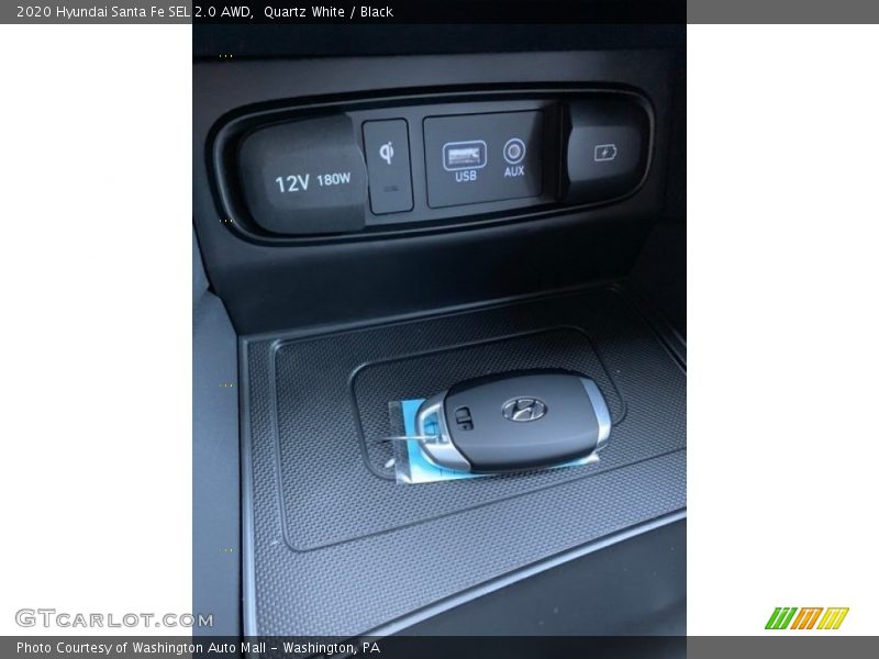 Quartz White / Black 2020 Hyundai Santa Fe SEL 2.0 AWD