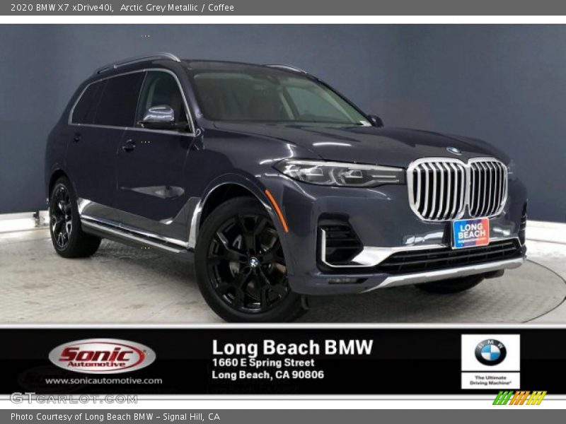Arctic Grey Metallic / Coffee 2020 BMW X7 xDrive40i