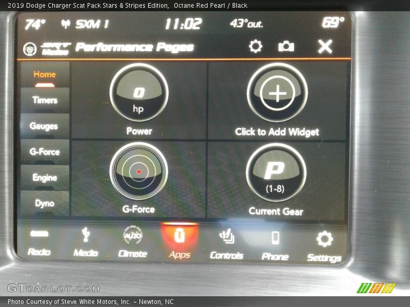 Controls of 2019 Charger Scat Pack Stars & Stripes Edition