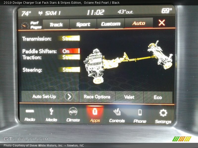 Controls of 2019 Charger Scat Pack Stars & Stripes Edition