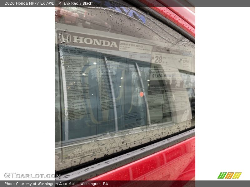 Milano Red / Black 2020 Honda HR-V EX AWD