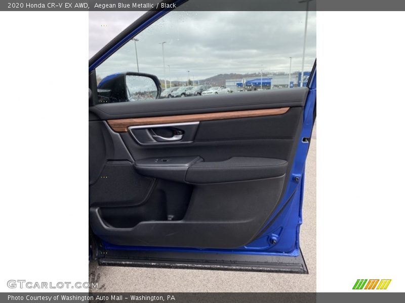 Aegean Blue Metallic / Black 2020 Honda CR-V EX AWD