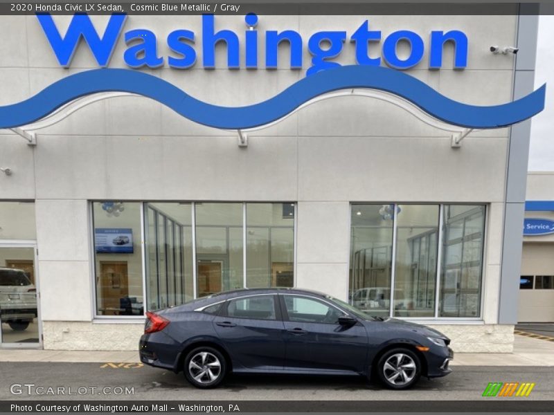 Cosmic Blue Metallic / Gray 2020 Honda Civic LX Sedan