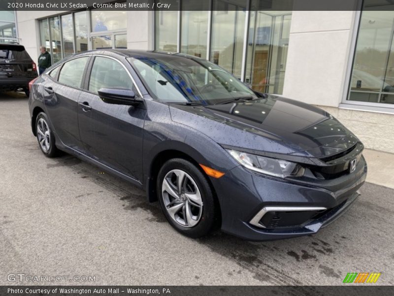 Cosmic Blue Metallic / Gray 2020 Honda Civic LX Sedan