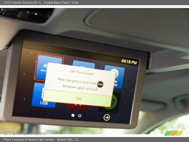 Crystal Black Pearl / Gray 2020 Honda Odyssey EX-L