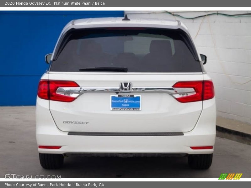 Platinum White Pearl / Beige 2020 Honda Odyssey EX