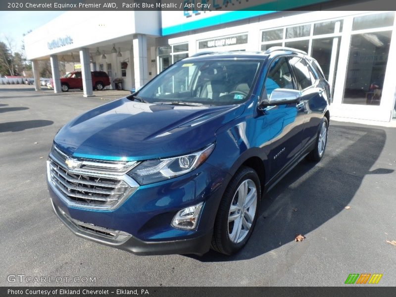 Pacific Blue Metallic / Ash Gray 2020 Chevrolet Equinox Premier AWD
