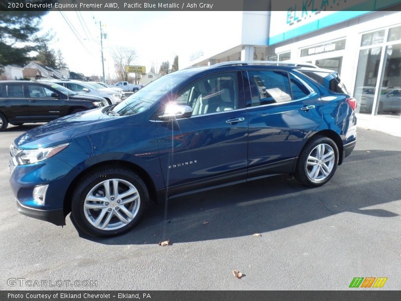 Pacific Blue Metallic / Ash Gray 2020 Chevrolet Equinox Premier AWD