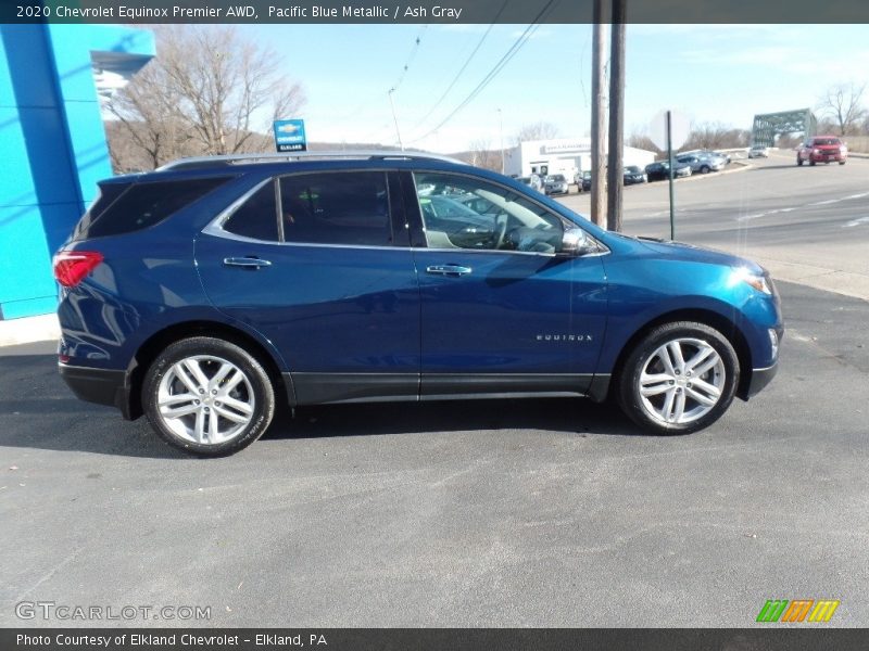 Pacific Blue Metallic / Ash Gray 2020 Chevrolet Equinox Premier AWD