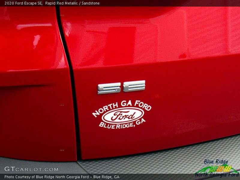 Rapid Red Metallic / Sandstone 2020 Ford Escape SE