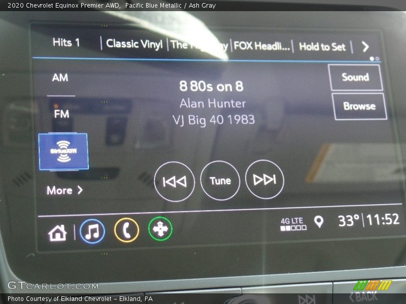 Pacific Blue Metallic / Ash Gray 2020 Chevrolet Equinox Premier AWD