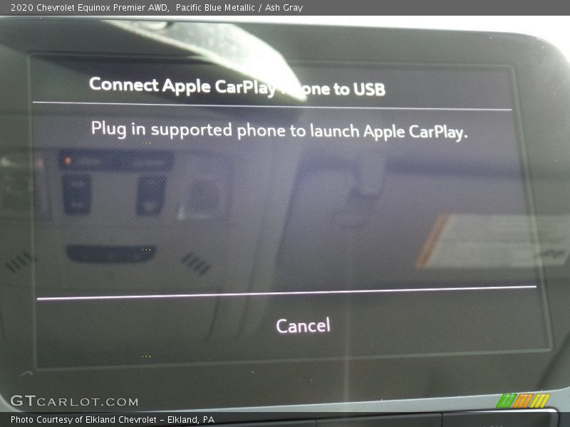 Pacific Blue Metallic / Ash Gray 2020 Chevrolet Equinox Premier AWD