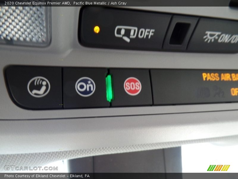 Pacific Blue Metallic / Ash Gray 2020 Chevrolet Equinox Premier AWD