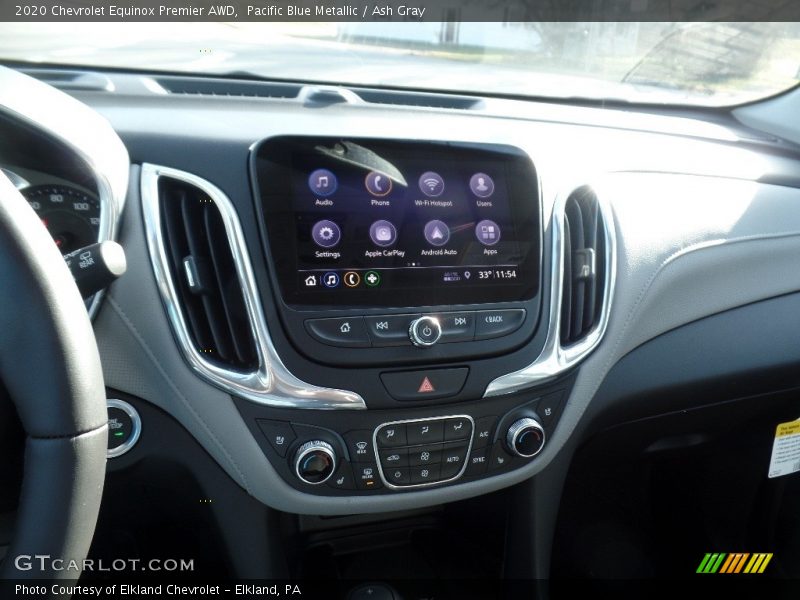 Pacific Blue Metallic / Ash Gray 2020 Chevrolet Equinox Premier AWD