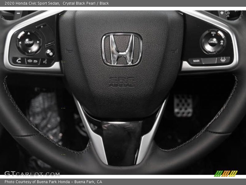 Crystal Black Pearl / Black 2020 Honda Civic Sport Sedan