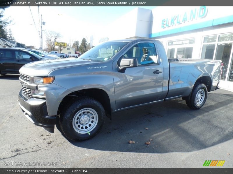Satin Steel Metallic / Jet Black 2020 Chevrolet Silverado 1500 WT Regular Cab 4x4