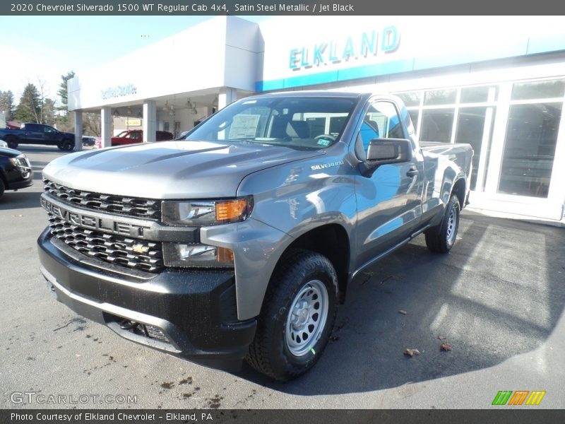 Satin Steel Metallic / Jet Black 2020 Chevrolet Silverado 1500 WT Regular Cab 4x4