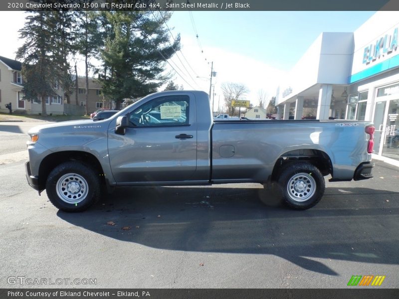 Satin Steel Metallic / Jet Black 2020 Chevrolet Silverado 1500 WT Regular Cab 4x4