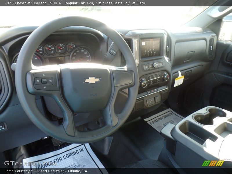 Satin Steel Metallic / Jet Black 2020 Chevrolet Silverado 1500 WT Regular Cab 4x4