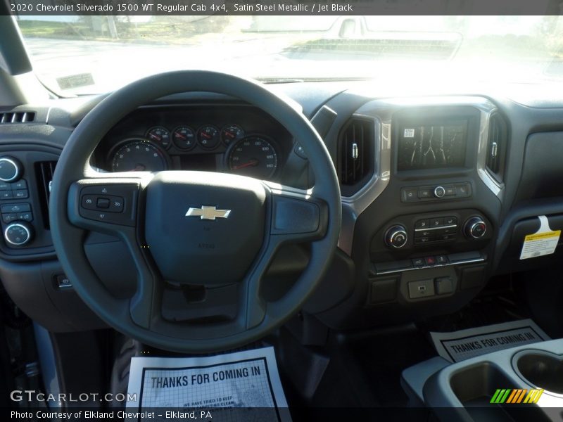 Satin Steel Metallic / Jet Black 2020 Chevrolet Silverado 1500 WT Regular Cab 4x4
