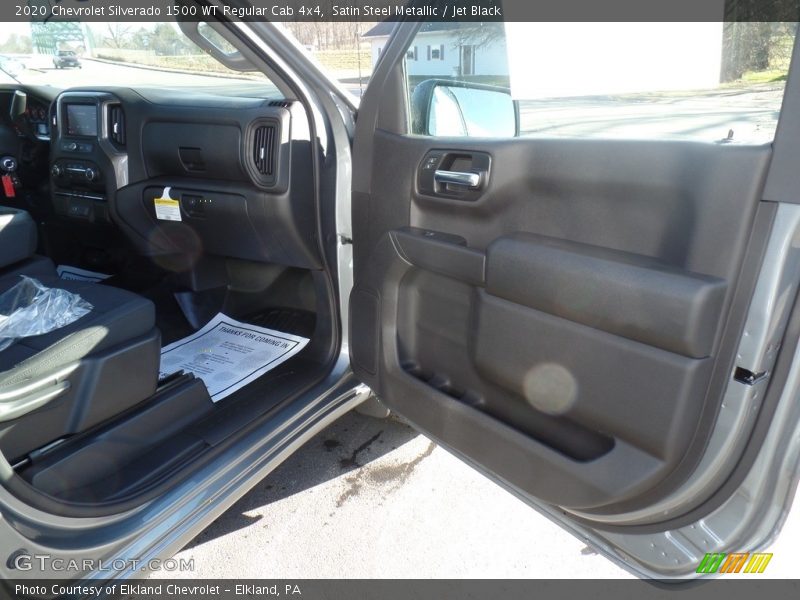 Satin Steel Metallic / Jet Black 2020 Chevrolet Silverado 1500 WT Regular Cab 4x4