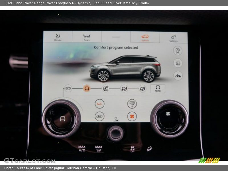 Controls of 2020 Range Rover Evoque S R-Dynamic