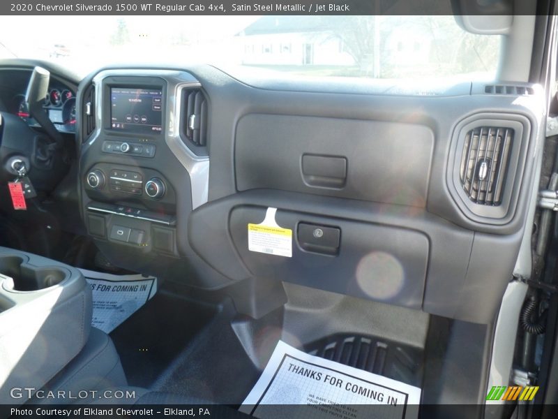 Satin Steel Metallic / Jet Black 2020 Chevrolet Silverado 1500 WT Regular Cab 4x4
