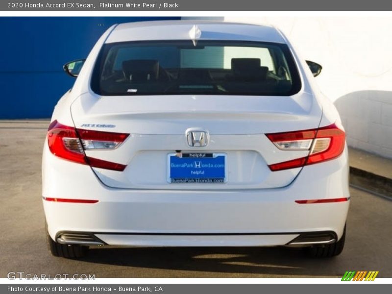 Platinum White Pearl / Black 2020 Honda Accord EX Sedan