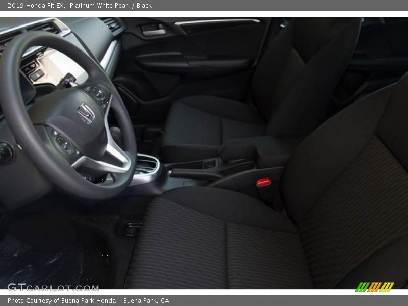 Platinum White Pearl / Black 2019 Honda Fit EX