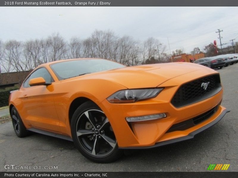 Front 3/4 View of 2018 Mustang EcoBoost Fastback