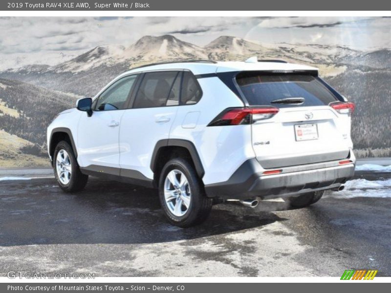 Super White / Black 2019 Toyota RAV4 XLE AWD