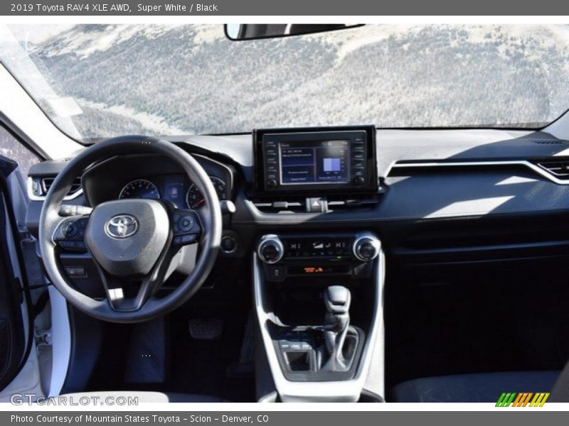 Super White / Black 2019 Toyota RAV4 XLE AWD