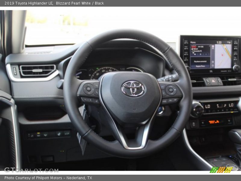 Blizzard Pearl White / Black 2019 Toyota Highlander LE