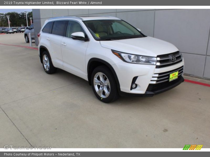 Blizzard Pearl White / Almond 2019 Toyota Highlander Limited