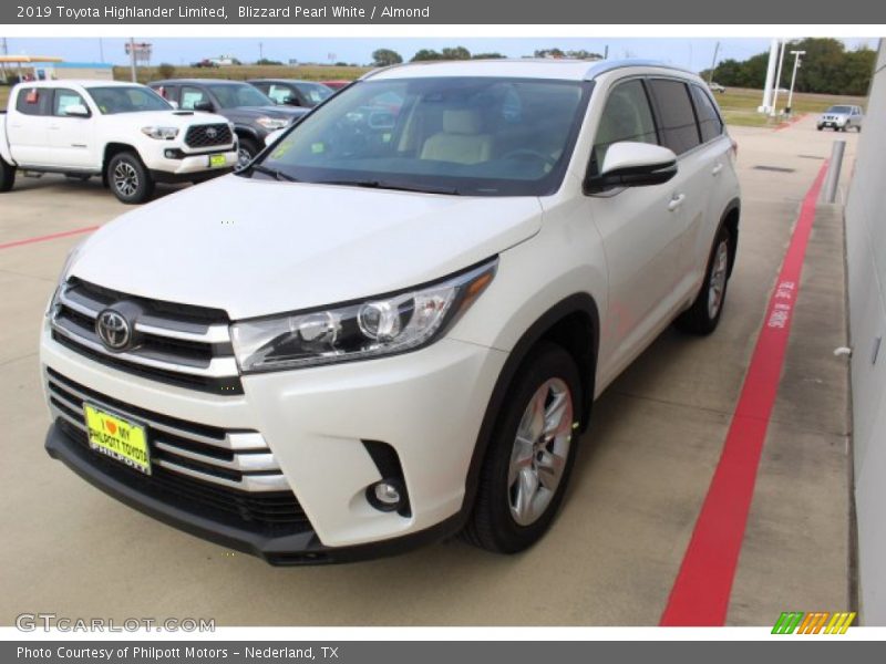 Blizzard Pearl White / Almond 2019 Toyota Highlander Limited