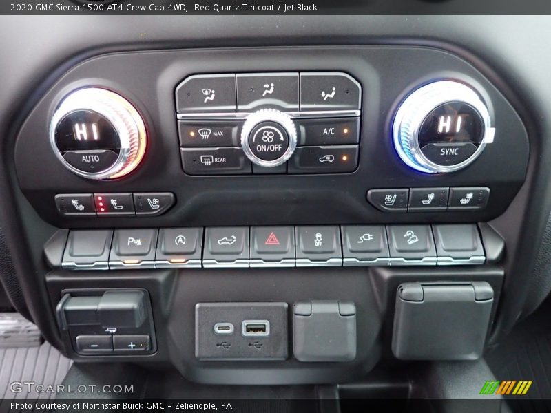 Controls of 2020 Sierra 1500 AT4 Crew Cab 4WD