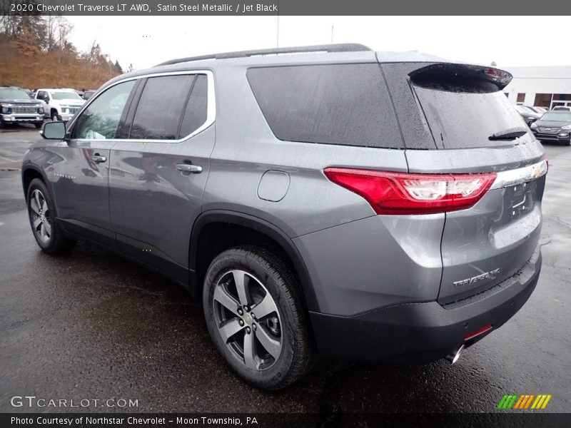 Satin Steel Metallic / Jet Black 2020 Chevrolet Traverse LT AWD