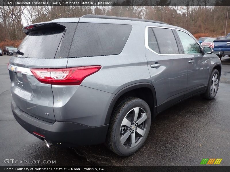 Satin Steel Metallic / Jet Black 2020 Chevrolet Traverse LT AWD